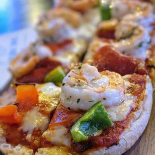 Shrimp flatbread