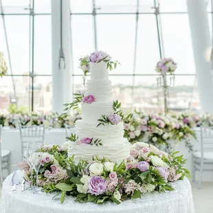 Ribbons of Fondant wedding cake