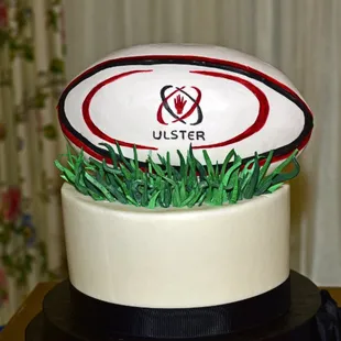Rugby Cake ...surprise for the groom!