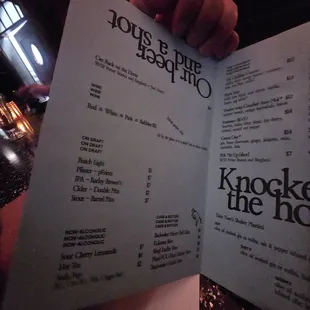 Menu as of April 2024