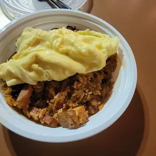 Kimchi Fried Rice Omelette