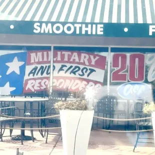 Military and 1st responders discounts