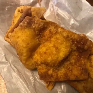 Burnt crab rangoon