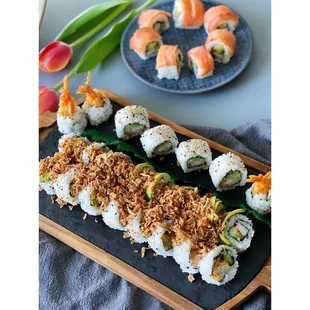 food, sushi and sashimi