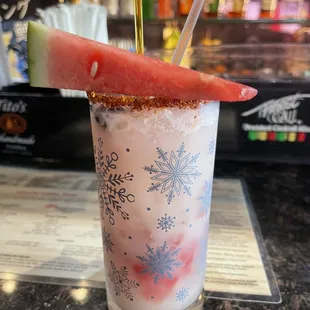 a watermelon drink