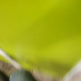 a close up of a green object