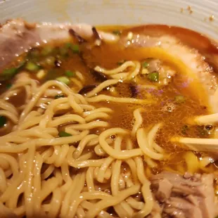 Curry ramen with pork