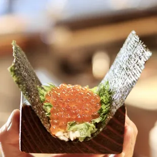 Salmon roe, meh but beautiful