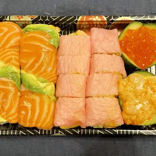 New York Roll (left) Lobster Roll (middle).