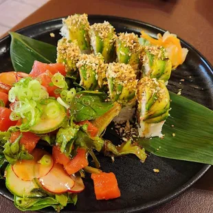 two plates of food on a table