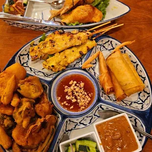 Angel wings, combination appetizers