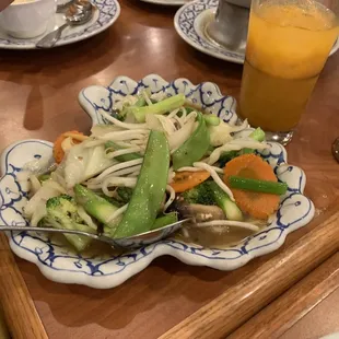 a plate of food on a table