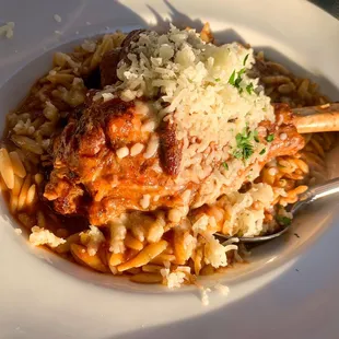 Arni Youvetsi : fall of the bone lamb shank with a hint of cinnamon