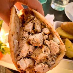Another photo of the kotopoulo souvlaki