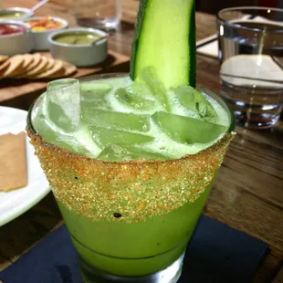 Cucumber margarita is absolutely delicious!