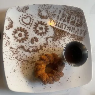 Birthday churro donut!