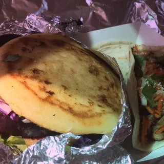 Indian Curry Beet Arepas