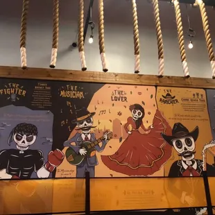 a mural of a mexican restaurant