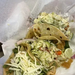 Battered Avocado Tacos