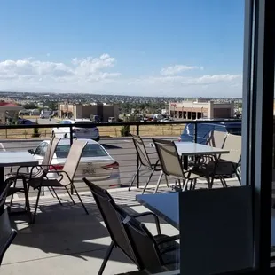 Takoda Tavern. View from inside dining room on main level.