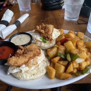 Fried chicken biscuit