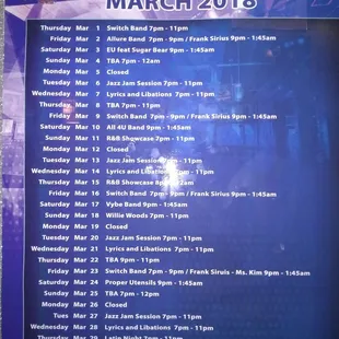 Schedule