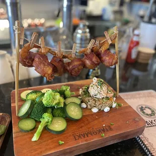 Bacon wrapped shrimp