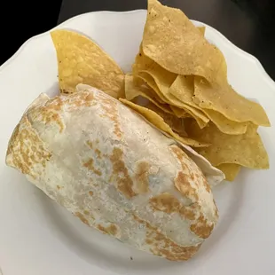 Fried chicken burrito