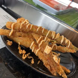 The infamous OG TS signature app, Tempura Asparagus