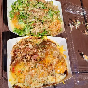 Cheese takoyaki, mayo takoyaki