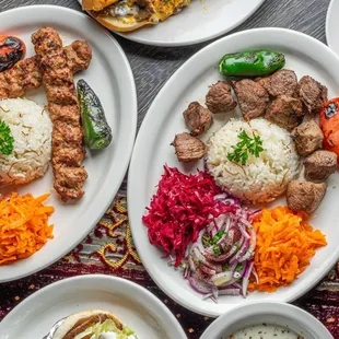 Assortment of different menu items