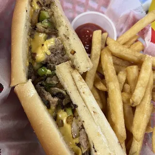 Philly Cheese Steaks Sandwich