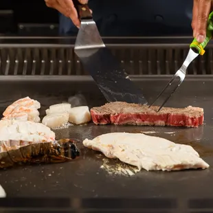 a chef preparing a meal