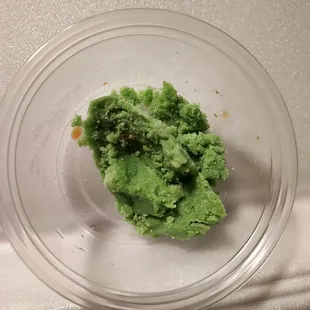Dry wasabi the consistency of crumbly dried out Play-Doh
