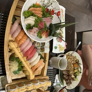 Sushi Boat and Hibachi Dinner
