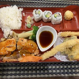 Teriyaki Salmon lunch box yummy!!!!