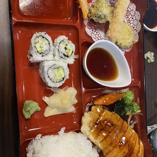 Bento Box with teriyaki chicken