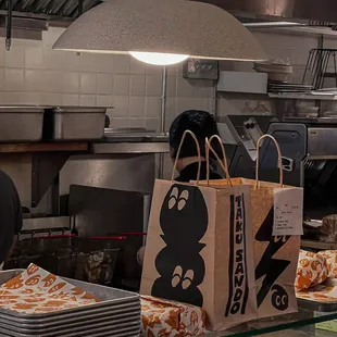 the kitchen of a restaurant