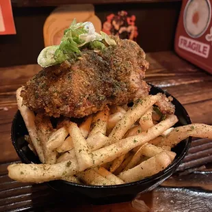 Snack - huge &quot;nugget&quot; and furikake fries