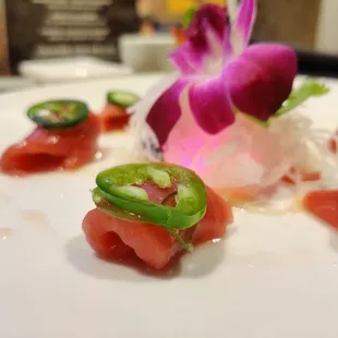 The blue fin sashimi was very fresh. I&apos;ve never had anything like this before. It&apos;s was so buttery.