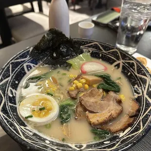 Tonkatsu Ramen and hot sake (buy one get one HH)