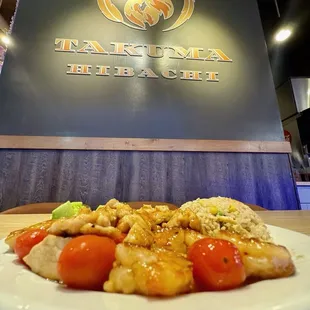 Hibachi chicken and shrimp