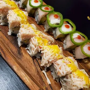 a sushi platter