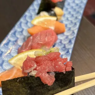 sushi, sushi and sashimi, food, sashimi