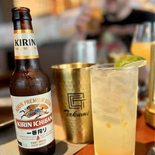 Many choices of drink.