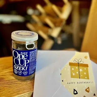 complimentary bday sake :')