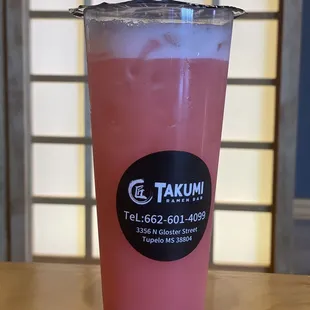 Strawberry yogurt drink