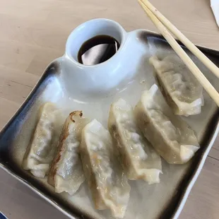 Pork gyoza. You can eat all of them.