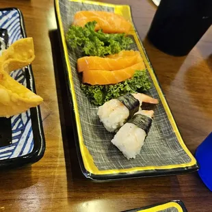 Sashimi and nigiri