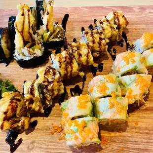 a variety of sushi